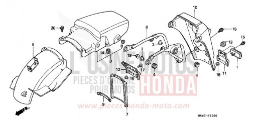 KOTFLUEGEL, HINTEN XL600VT de 1996